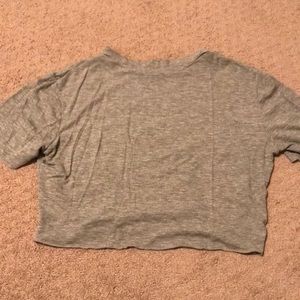 Gray crop top
